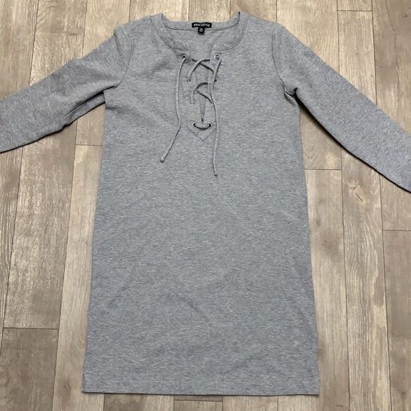 J. Crew Merchantile Lace Up Sweatshirt Dress - Picture 5 of 8